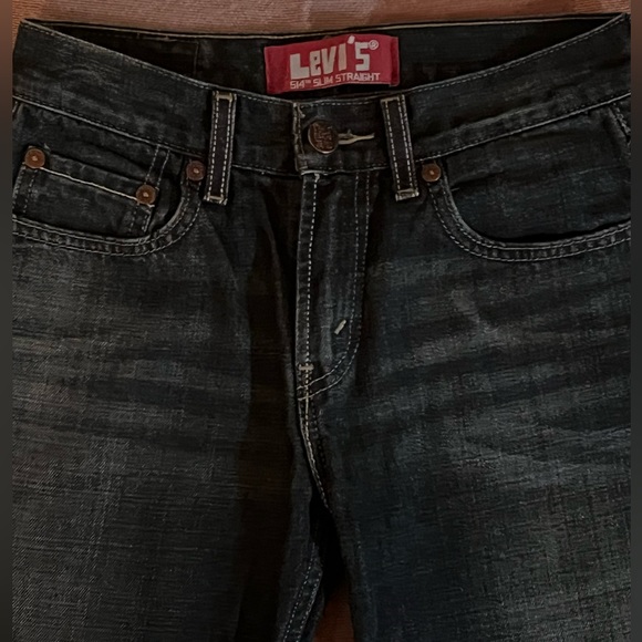 EUC Levi Red Tag 514 Slim Straight 26x26.5 - Picture 6 of 10